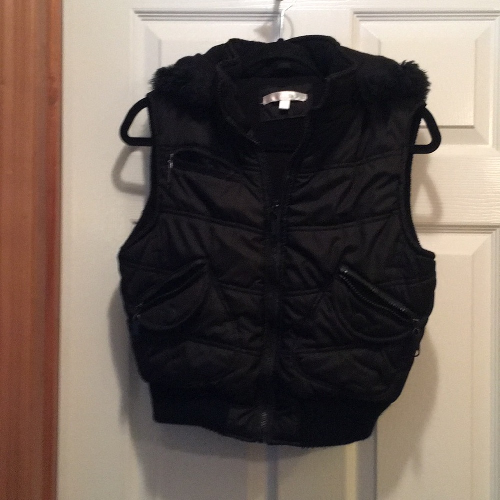 Sweet554 , juniors puffy hoody vest jacket